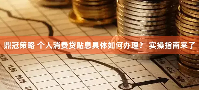 鼎冠策略 个人消费贷贴息具体如何办理？ 实操指南来了
